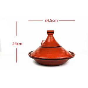 หัตถกรรมเซรามิก Tagine หม้อธรรมชาติ Terra Cotta Tagine สำหรับห้องครัว Cooktop - Product Image 2