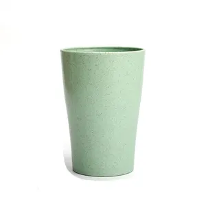 Taza de paja de trigo Natural reutilizable, producto Degradable, para oficina, con paja