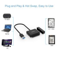 Cable FIDECO SATA a USB 3.0 con Alimentación para Disco Duro SATA de 2.5 y 3.5 Pulgadas, Adaptador USB SATA