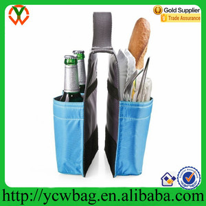 Portador de la botella con la manija para picnics 2-bolsillo estilo <span class=keywords><strong>alforja</strong></span> bolsa de moto - Product Image 1