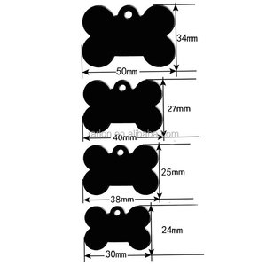 Venta al por mayor etiqueta de identificación de mascotas grabar el logotipo de aleación de aluminio de <span class=keywords><strong>hueso</strong></span> de perro de etiqueta - Product Image 2