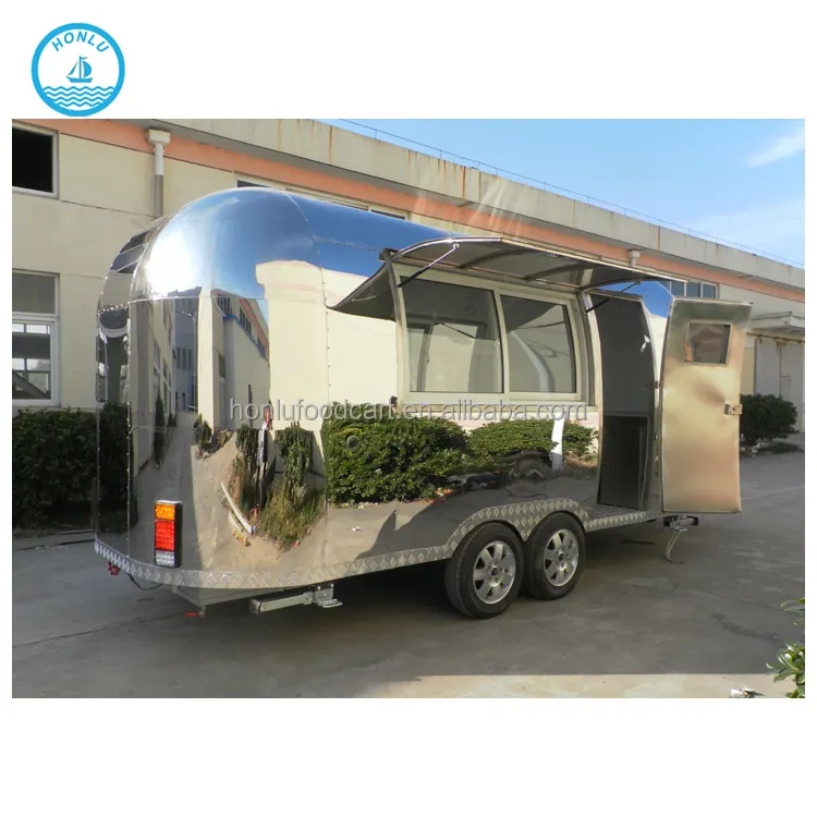 Karavan klima donatılmış avustralya standardında hava akımı kamyon arabası Van Kiosk karavan mobil gıda römorkü
