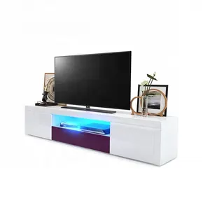 Soportes de TV de mesa de madera simplificada de estilo moderno, muebles, mesas, armario de TV para sala de estar