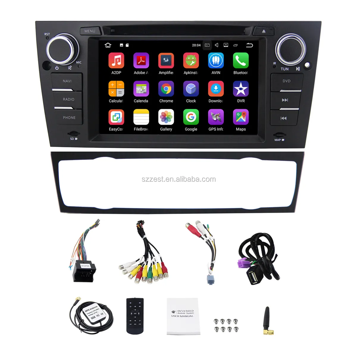 ZESTECH android 12 lecteur dvd de voiture pour BMW série 3 E90 E91 E92 E93 berline Touring coupé Cabriolet 2G RAM audio radio stéréo