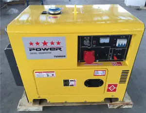 Fabbrica 5 kva silenzioso generatore diesel prezzo, raffreddato ad aria tipo silenzioso generatore diesel 5kw