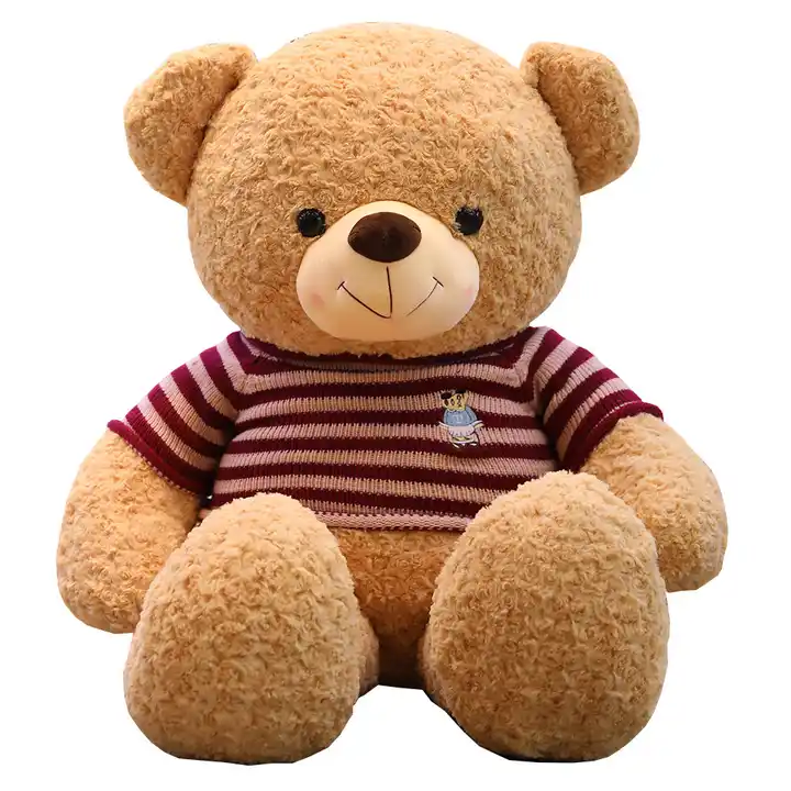 Teddy Bear Wearing Sweater Soft Stuffed Plush Toy 