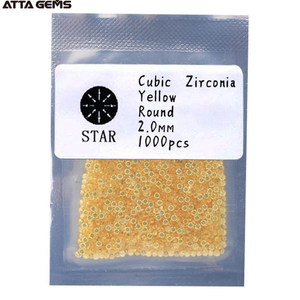 Sintético tamaño pequeño Color <span class=keywords><strong>verde</strong></span> ronda brillante corte de piedra de Zirconia cúbica para la venta al por mayor - Product Image 4