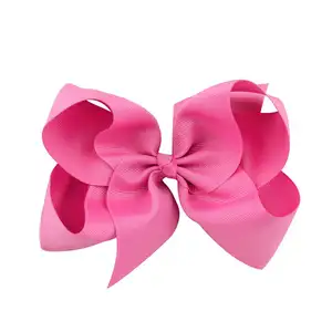 Wholesale handmade 6 inch hair clip bows 196 colors hair bow