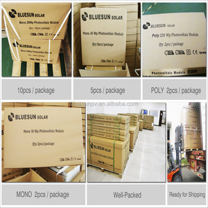 Bluesun utilisation commerciale mono 260 <span class=keywords><strong>w</strong></span> panneaux solaires pour l'énergie solaire abri à dubaï - Product Image 5