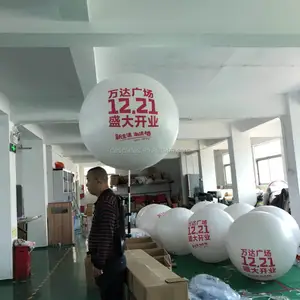 Mochila inflable de PVC con poste ajustable, globo móvil hecho en China con marca impresa