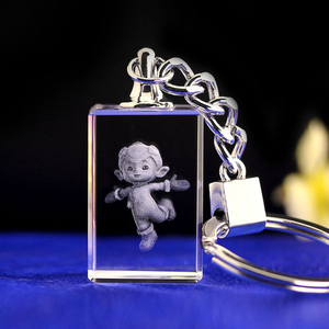 Cheap Wholesale Crystal Keyring Custom 3D Laser <strong>Engraved</strong> logo Crystal <strong>Key</strong> <strong>Rings</strong> - Product Image 1