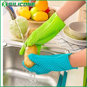 Alibaba China caliente venta resistencia al calor <span class=keywords><strong>de</strong></span> <span class=keywords><strong>silicona</strong></span> guante / cocinar 5 dedos <span class=keywords><strong>de</strong></span> <span class=keywords><strong>silicona</strong></span> guante - Product Image 3