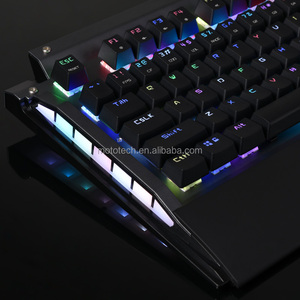 Marca de fábrica Usb Wired Professional Gaming Teclado mecánico RGB retroiluminado con Stwiches azules - Product Image 4