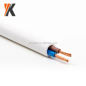 H03vvh2-f vde de pvc para iluminación/interruptor/mecánico iec 52(rvv), 2x0,5 mm2 2x0,75 mm2, cables eléctricos de 2,5mm