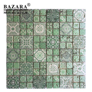 Colore blu Piastrelle di Travertino <span class=keywords><strong>Mosaico</strong></span> di Pietra <span class=keywords><strong>Per</strong></span> La Parete del Soggiorno - Product Image 3