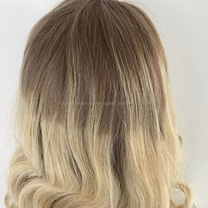 Rubia ombre del frente del cordón del <span class=keywords><strong>pelo</strong></span> humano pelucas para las mujeres blancas - Product Image 4