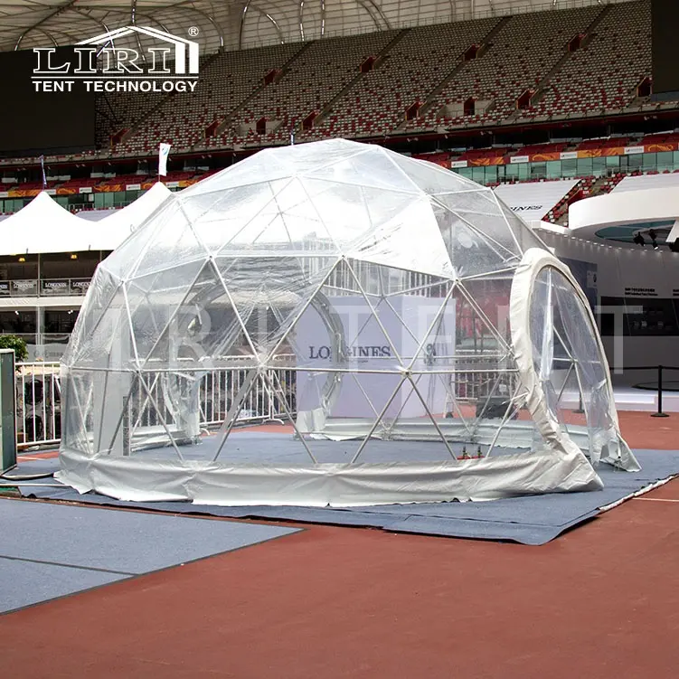 Tenda Acara Transparan Setengah Kubah untuk Pusat Kegiatan