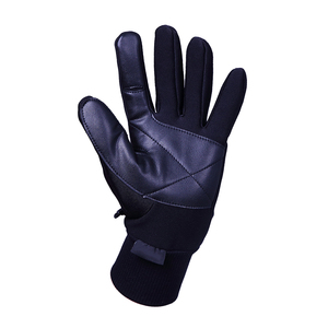 Touch screen black Western equestrian riding gloves - Product Image 2