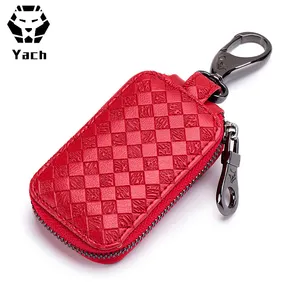 High End Handgemaakte Populaire Stijl Duurzaam Ontwerp Sleutelhanger Case Bag Zipper Pouch Portemonnee Voor Mannen Lederen Autosleutels Houders tas