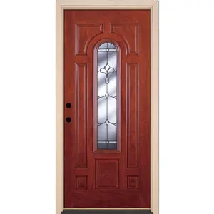 Prehung Fiberglass Exterior Front Door With Glass