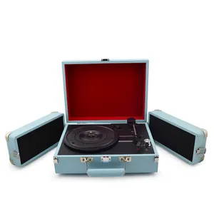 2019 कारखाने की आपूर्ति पोर्टेबल सूटकेस foldable ग्रामोफोन रिकॉर्ड खिलाड़ी के साथ vinyl प्लेयर वक्ताओं