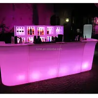 Led bar counter outdoor furniture/ lighted bar counter with 16 colors change