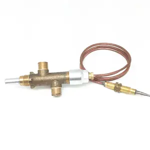 Safety gas burner safety brass valve
