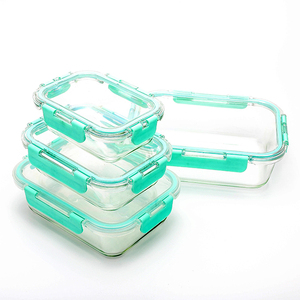 Hot Bán Bento Ăn Trưa Hộp Thủy Tinh Lưu Trữ Container Bé Container Thực Phẩm Sản Xuất Tại Trung Quốc - Product Image 5