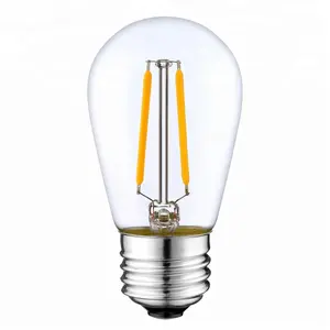 Ấm Trắng Edison Bóng đèn Đèn LED bóng đèn dây tóc S14 2 wát LED ánh sáng cho ngoài trời chuỗi đèn thủy tinh vườn Luces Led 90 E27 30000