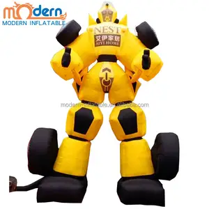 充气电影角色机器人汽车巨人充气黄色机器人车