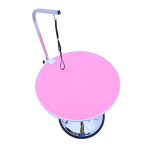 Elevador eléctrico de alta calidad, mesa de aseo redonda hidráulica para perros, productos de limpieza y aseo de mascotas de acero inoxidable - Product Image 1