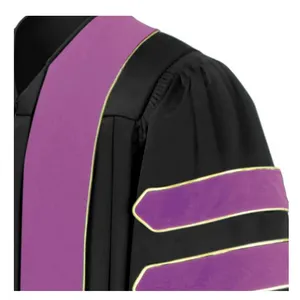 Custom Cambridge University vestido negro vestido de Graduación