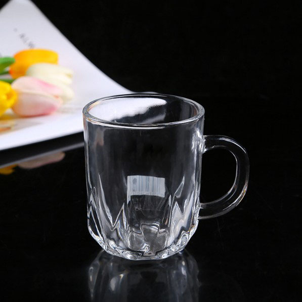 Eco-Friendly Transparent big size beer mug with handle beer drinking glass