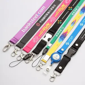 Großhandel Polyester Neck Lanyard Thermo transfer druck J-Haken, Sicherheits schnalle für Neck Lanyard Mix Farbe, wie pro Panton