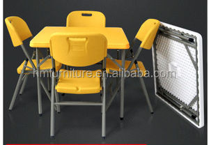 Juego de mesa y sillas plegables, cuadradas, HDPE - Product Image 3