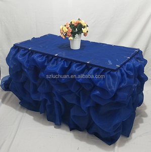 Royal Blue Organza Chất Liệu Bảng Chân Tường Cho Đám Cưới - Product Image 1