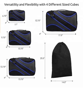 4 Set Emballage Cubes, Voyage Bagages Emballage Organisateurs avec Sac <span class=keywords><strong>À</strong></span> Linge Ou Trousse De Toilette Sac - Product Image 2