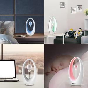 Lampe de chevet LED magnétique en ABS - <span class=keywords><strong>Mini</strong></span> lampe de chevet 3D avec lumière blanche chaude et commande tactile pour chambre à coucher - Product Image 6