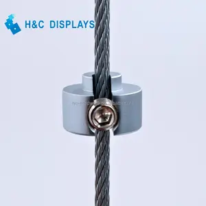 Aluminum hanging glass shelves Support cable display kits