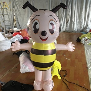 Costume de mascotte d'<span class=keywords><strong>abeille</strong></span> <span class=keywords><strong>gonflable</strong></span> de dessin animé adorable pour la décoration publicitaire - Product Image 4