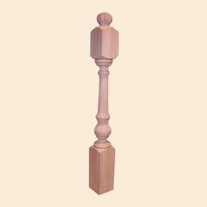 Barandilla de Madera Decorativa para Interiores, Diseño de Patas de Madera, Barandilla de Madera de Estilo Barroco, Soporte de Pasamanos de Madera de Roble - Product Image 2