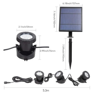 Paquete de 3 Focos Solares para Estanques Exteriores con Cambio de Color RGB, Dos Modos, Energía Solar, IP65, Luces Subacuáticas para Piscinas - Product Image 3