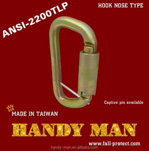 อุตสาหกรรมสามล็อคด้วยขาเหล็ก D ประเภท ANSI Carabiner ขายส่ง - Product Image 3