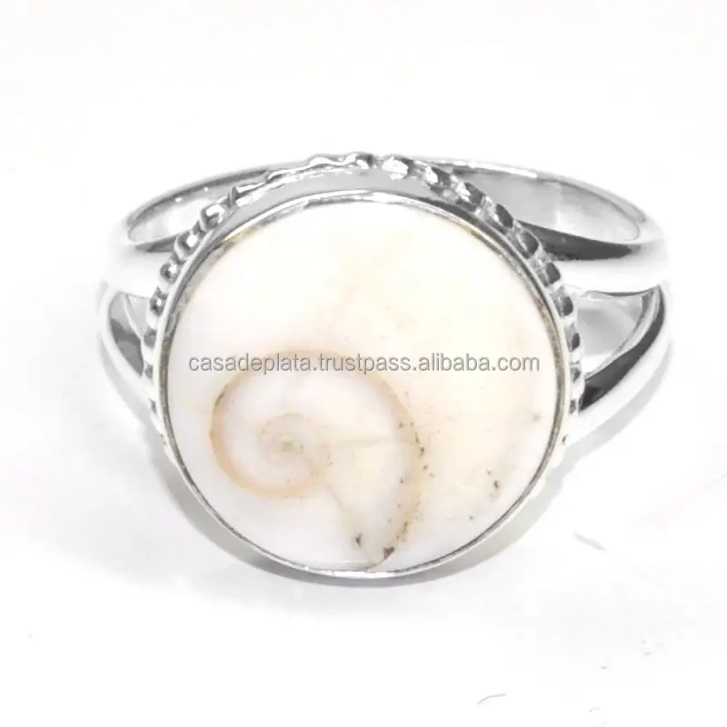 925 Sterling Silver Shiva Eye Shell Silver Ring, Gemstone Ring,Original Silver Ring