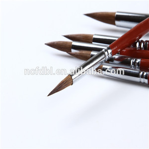 168 venta al por mayor de artículos de arte manual de pelo de la comadreja artista de pintura cepillo conjunto 6 peices - Product Image 4