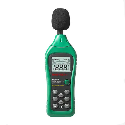 Цифровой измеритель уровня шума MS6708 с ЖК-дисплеем, измеритель уровня шума, измерительный регистратор, тестер от 30 дБ до 130 дБ