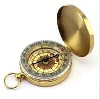 Mini Brass Metal Keychain, Qibla Direction Compass