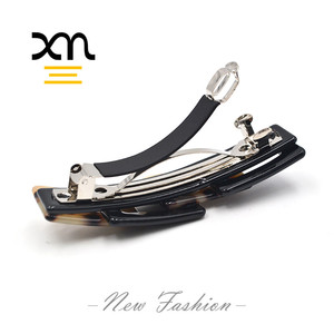 Di lusso di grandi dimensioni francese della clip del barrette delle donne su ordinazione barrette dei capelli della clip accessori vintage goody acetato di cellulosa geometrica barrette - Product Image 5