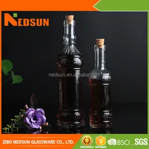 Impressão Da Tela do produto quente Por Atacado garrafas de vidro com rolhas de cortiça de mercado comprar online na china