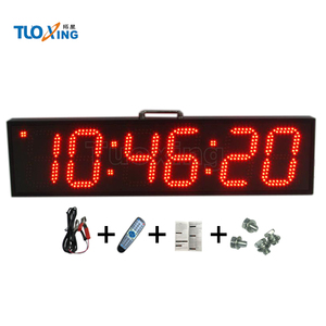 Xách tay 6 "Red Double-Sided Led siêu sáng đa chức năng đếm ngược hẹn giờ điều khiển từ xa 6 chữ số hiển thị cho sử dụng ngoài trời - Product Image 2